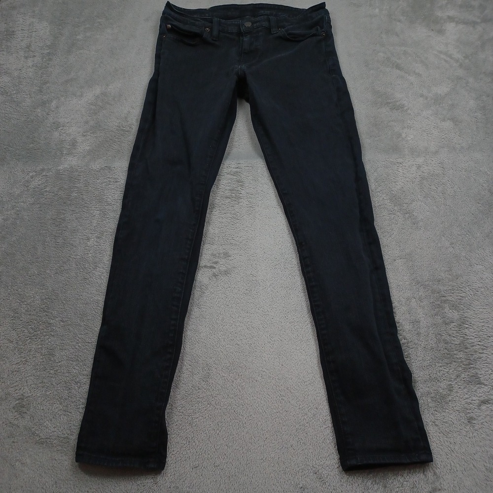 Vintage Ralph Lauren Jeans WOmens 29 Black Denim Skinny Preppy Pockets Y2K